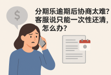 分期乐逾期后协商太难?客服说只能一次性还清怎么办?-汇邦管家